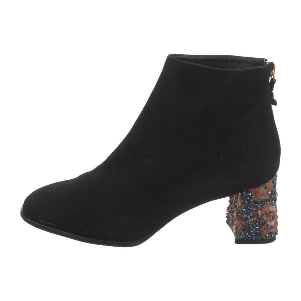 SOPHIA WEBSTER Suede Crystal Embellishments Boots Size: IT 38